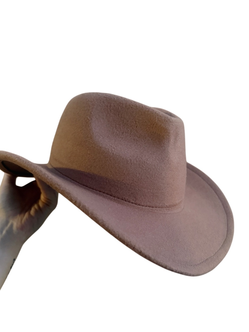 New Brown Felt Western Fedora unisex cowboy Hat adjustable inside